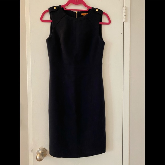 Tory Burch Dresses & Skirts - Tory Burch Sheath - Navy Blue with Gold Accents